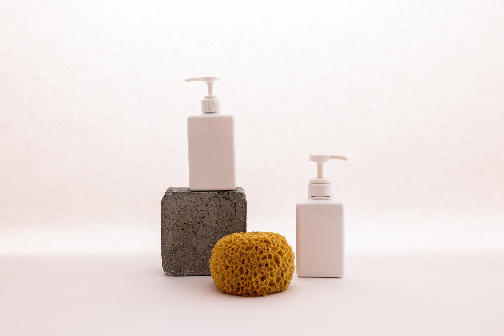 Dispenser Pump and Body Wash Sponge 